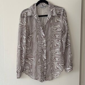 Princess Polly Swirl Print Mesh Blouse